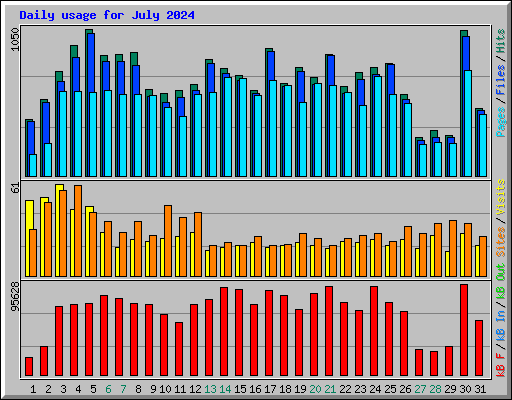 Daily usage for July 2024