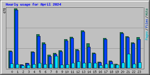 Hourly usage for April 2024