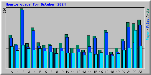 Hourly usage for October 2024